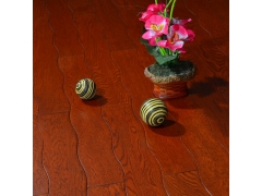 Curved Wood Flooring - Coffee Color Oak Engineered Curved Wood Flooring
